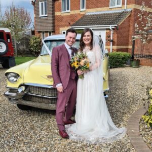 Becky & Joe Yellow Cadillac Wedding Essex